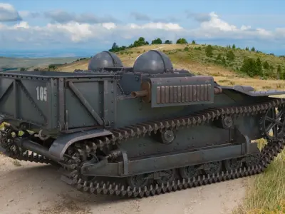 UE Tractor German Mental Ray 3D model