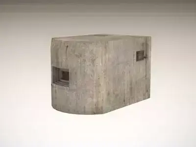 Small bunker Free low-poly 3D model