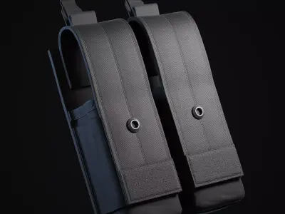 Military Pouch Low-poly 3D model