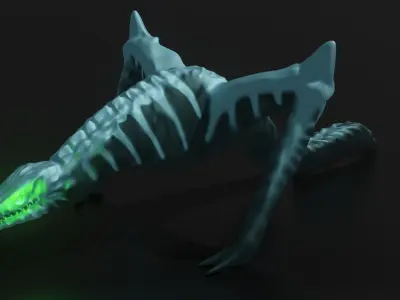 Skull Crawler From King Kong Low-poly 3D model