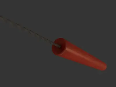 Single Dynamite PBR Low-poly 3D model