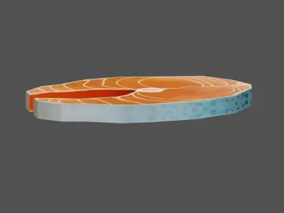 Low Poly Salmon Low-poly 3D model