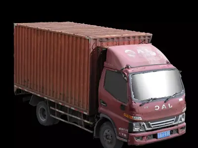 Scan Red Truck Free 3D model