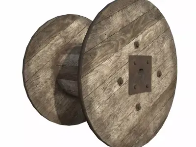 Cable Reel Low-poly 3D model