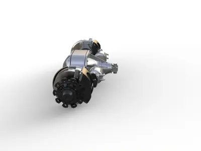 rear axle for scania truck 3D print model