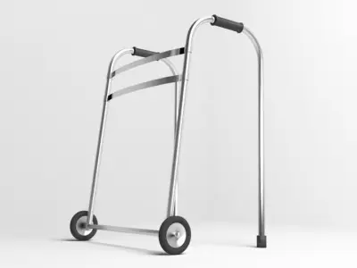 Walker with Front-Wheeled 3D model
