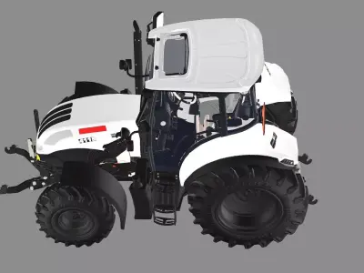 Farm Tractor X3 4115M 3D Model Low-poly 3D model