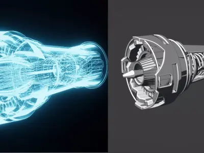 Engine Low-poly 3D model buy
