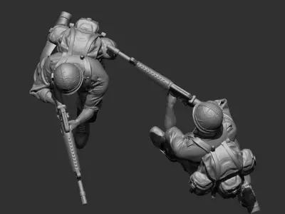 USA Vietnam soldier 4 3D print model