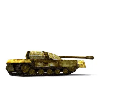 Combat tank free Low-poly 3D model