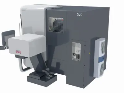 CNC Five axis machining center 3D model