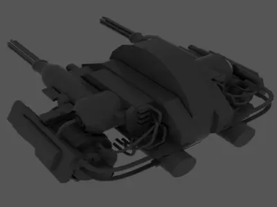 Heavygun machine gun Free 3D model
