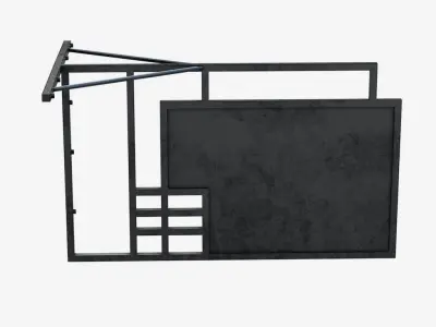 Signboards metal frame 3D Model Pack