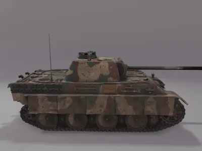 Panther G Tank Low-poly 3D model