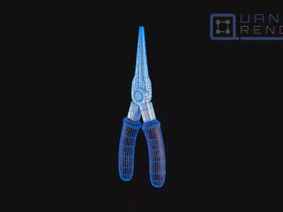 Pliers 001 Low-poly 3D model