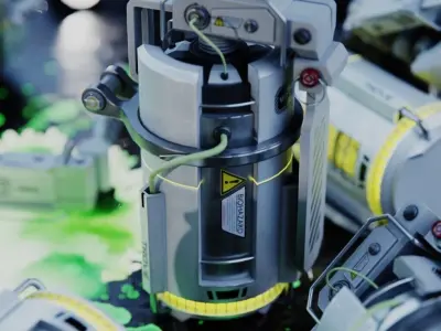 Neurotoxic grenade Low-poly 3D model