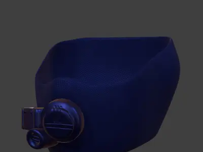 Gas mask helmet 3d model scifi Low-poly  Low-poly 3D model