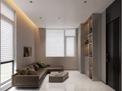 Motorcycle Garage Interior 3D model