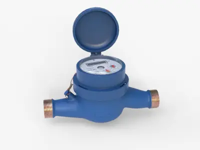Water Meter Low-poly 3D model