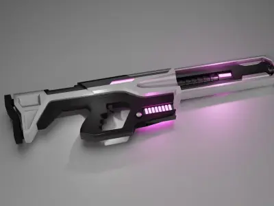 Low-poly Sci-Fi Riffle Strom Low-poly 3D model