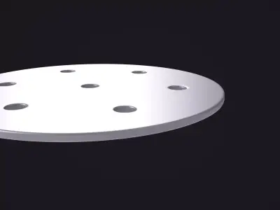 Circular Metal Plate 3D model