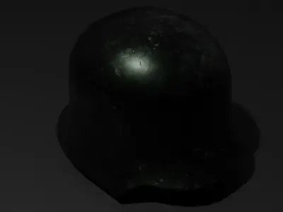 Old war helmet Free low-poly 3D model