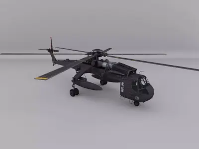 Sikorsky CH-54 Tarhe Low-poly 3D model
