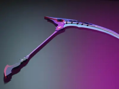 Anime Scythe Version 1 Low-poly 3D model