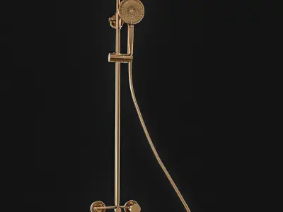 Shower 2 Colors Low-poly 3D model