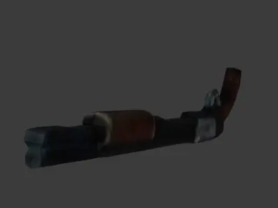 Ps1 Style Low Poly Shotgun Low-poly 3D model