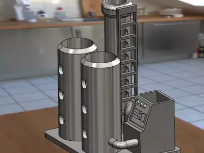 Industrial Desk Organizer 3D print model