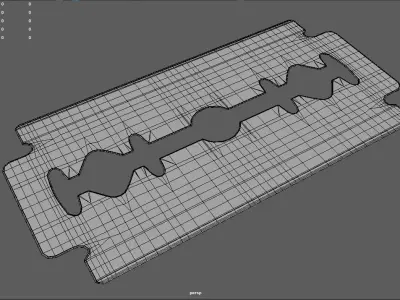 blade-Cutter trade mark razor blade Low-poly 3D model