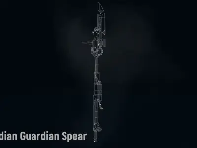 AC Custodian Guardian Spear Low-poly 3D model