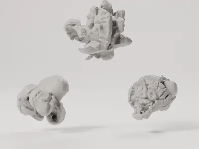 Popcorns - Var01 3D model