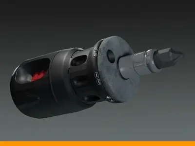 Screwdriver with ratchet Free low-poly 3D model