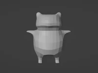hamster lowpoly Low-poly 3D model