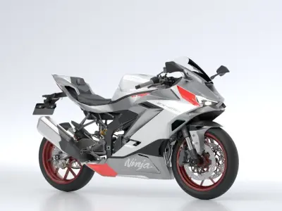 motorcycle rear fender - ZX25R style  3D model