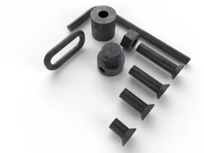 Gun Part2 Sling Sviwels Low-poly 3D model