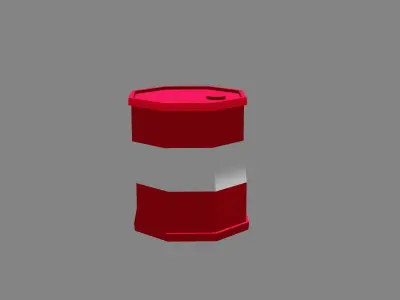 Red Blue Yellow and Grey LowPoly Tanks Low-poly 3D model