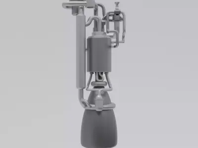Scifi Thermonuclear Propulsion Engine Concept  3D model