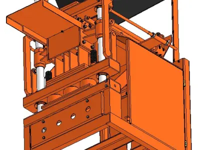 Brick press machine automatic 3D model