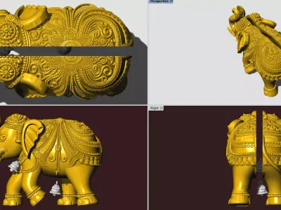 elephant 3D print model 3