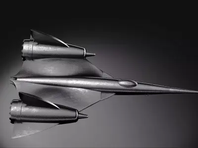 Starship voyager space moon night aircraft airplane 3D model