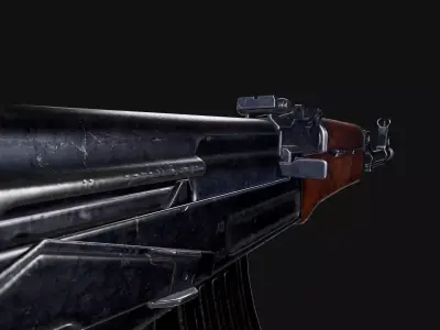 AK47 Rifle Free low-poly 3D model