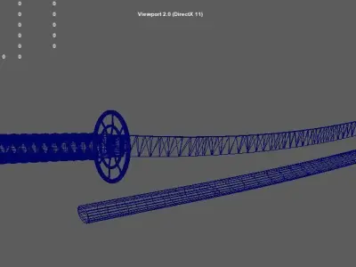 Samurai Sword Katana 3D model