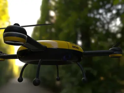 Drone Future Free low-poly 3D model