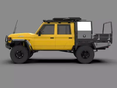 Toyota Land Cruiser J79 Double Cab CAMPER EDITION 3D model