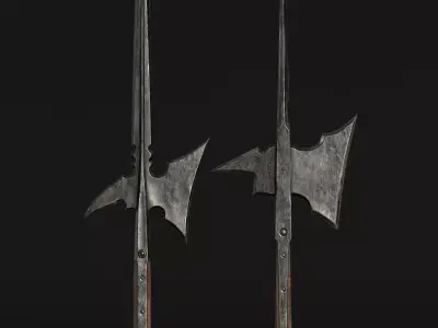 Medieval Halberd - PBR Asset Low-poly 3D model