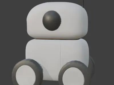 Highly Detailed Futuristic Robot 3D Model Low-poly 3D model