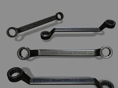 wrench Low-poly 3D model 19